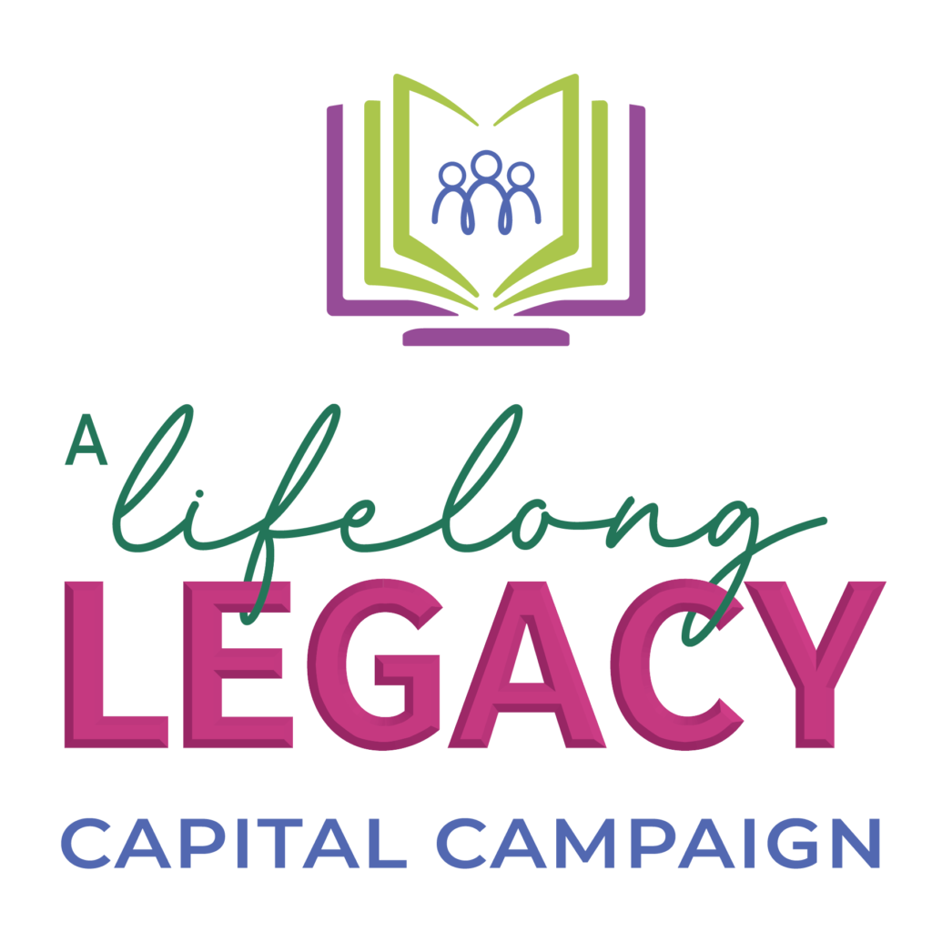Book logo above caption A Lifelong Legacy - Capital Campaign