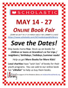 This is a reduced-sized image of a flyer advertising the online book fair. It contains the same information as is found on this web page.